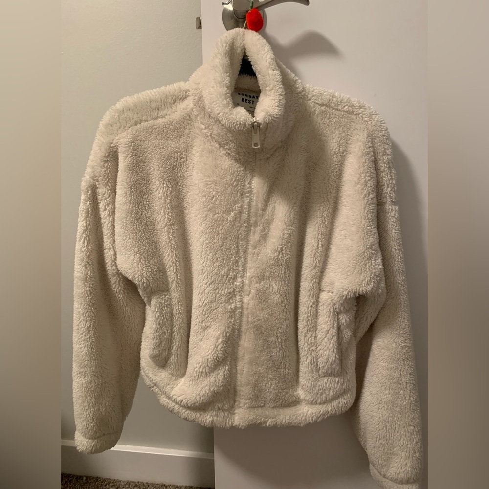 Sunday Best sherpa zip up